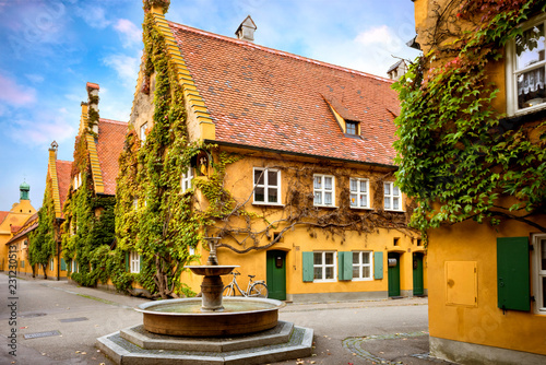 Augsburg: Fuggerei - the world oldest social housing. Bavaria, Germany