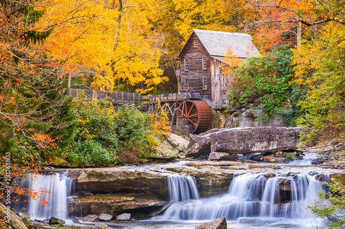 Glade Creek Gristmill, West Virginia, USA in Autumn