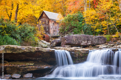 Glade Creek Gristmill, West Virginia, USA in Autumn