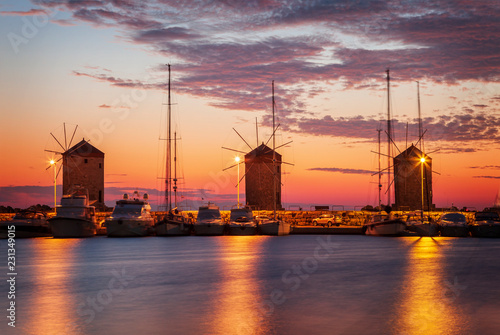 Rhodes town windmills