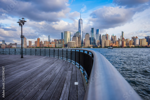 Manhattan skyline view from Jersey City waterfront