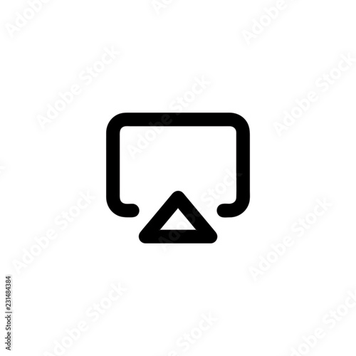 Airplay icon vector isolated on background. Trendy sweet symbol. Pixel perfect. illustration EPS 10.