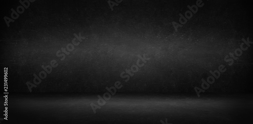 gray and black cement wall studio background, blank room and empty banner