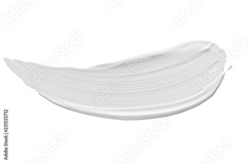 close up of beauty cream isolated on white on white