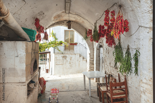 Hanging cherry tomatoes