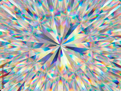 diamond structure extreme closeup and kaleidoscope