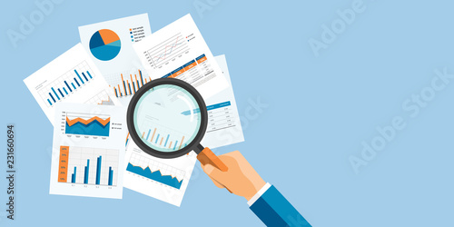 vector web banner for business analytic finance graph report and business investment planning concept 