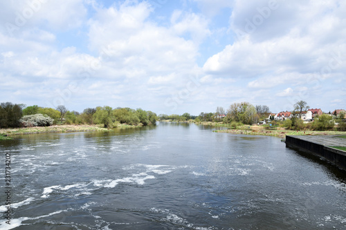 "Grady odrzanskie" - Odra river near Wroclaw city. Nature protection areas "Natura 2000". Dolnoslaskie, Poland.