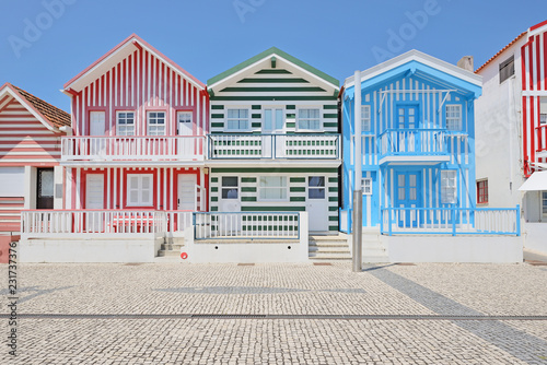  Colorful houses in Costa Nova- Aveiro, Portugal