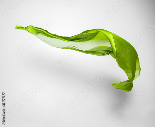 abstract green fabric in motion