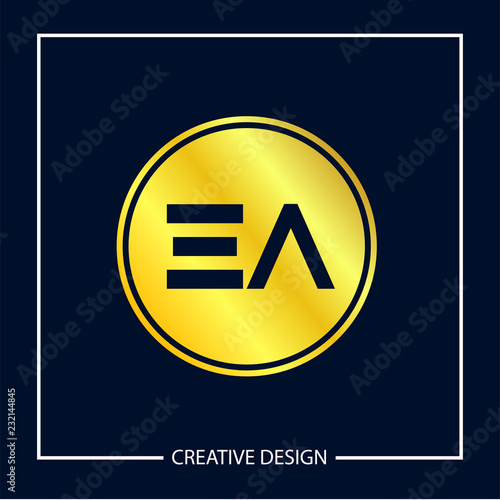 Initial Letter EA Logo Template Design Vector Illustration