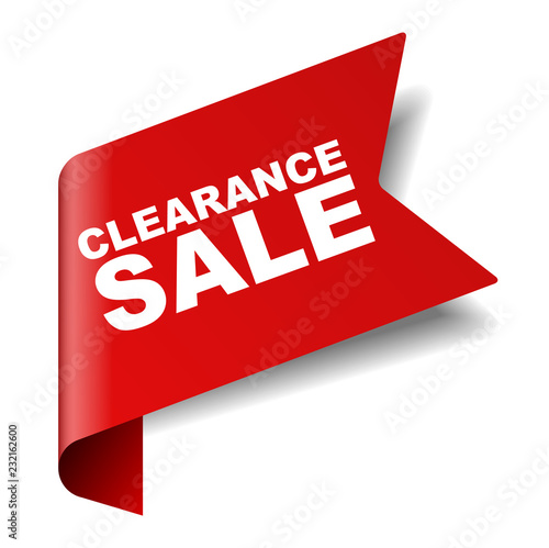 red vector banner clearance sale