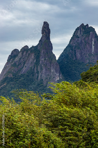Beautiful mountain, Finger of God in the city of Teresopolis, State of Rio de Janeiro, Brazil South America. 