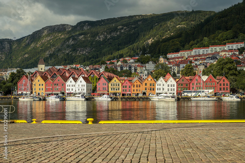 wooden houses on the waterfront in Bergen