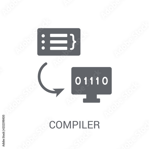 Compiler icon. Trendy Compiler logo concept on white background from Programming collection