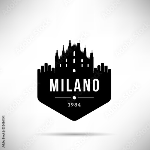 Milano City Modern Skyline Vector Template