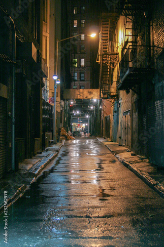 night alley after rain