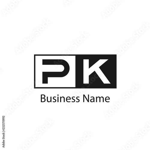 Initial letter PK Logo Template Design