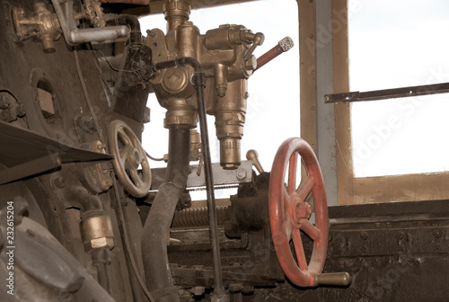 Interior de locomotora abandonada 