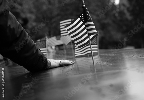 woman with american flag