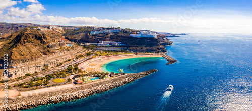Aerial view of the Gran Canaria island near Amadores beach