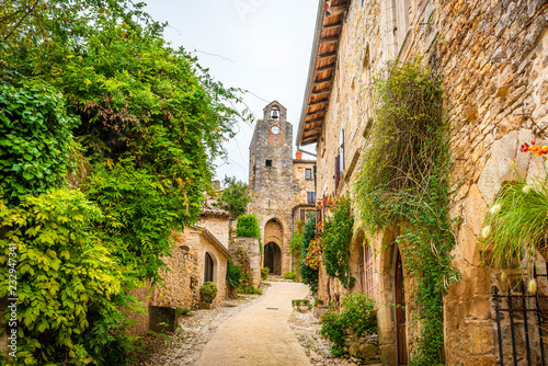 Beautiful medieval village of Bruniquel on the river Aveyron in Occitania, France
