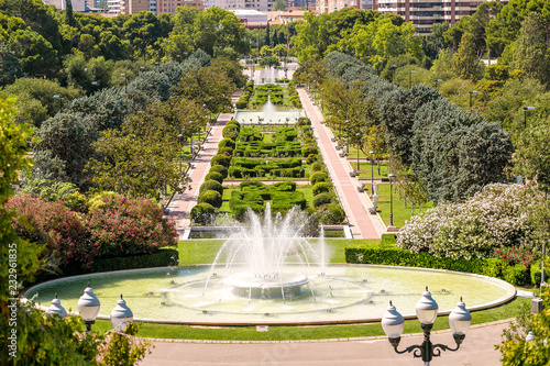 Fountains in the park baroque garden of Jose Antonio