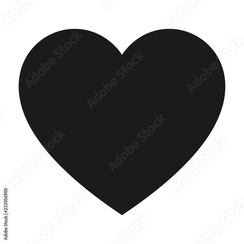 Black heart icon vector