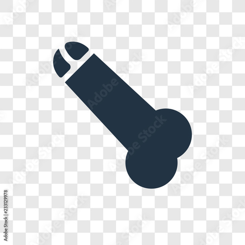 Penis vector icon isolated on transparent background, Penis transparency logo design