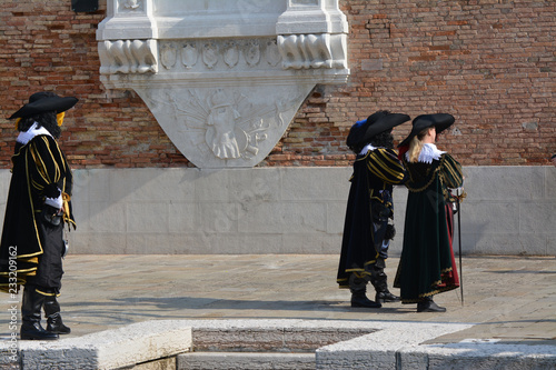 costumes of 1600 in the Venice Carnival