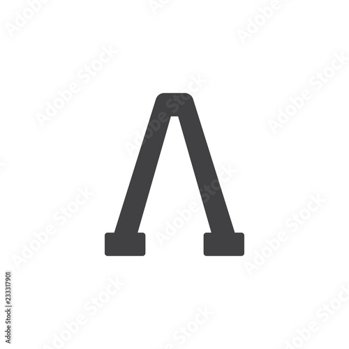 Lambda letter vector icon. filled flat sign for mobile concept and web design. Greek alphabet symbols simple solid icon. Symbol, logo illustration. Pixel perfect vector graphics