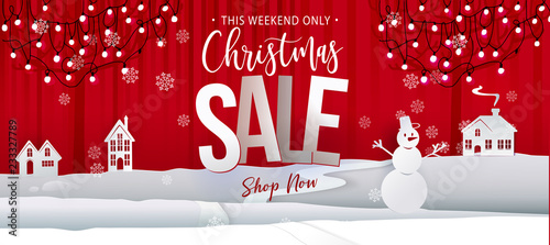 Christmas sale offer banner