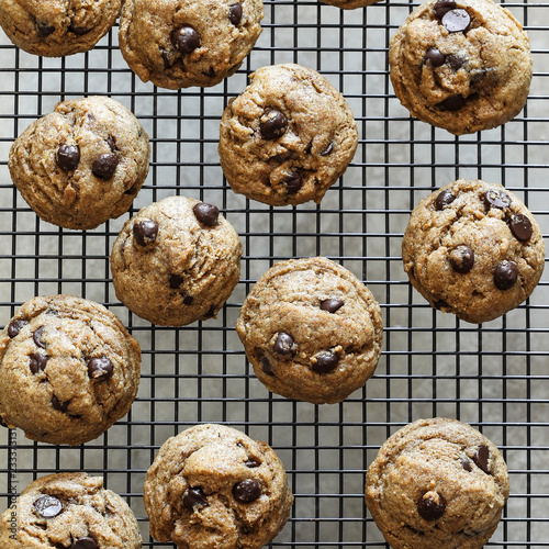 Homemade vegan chocolate chip cookies