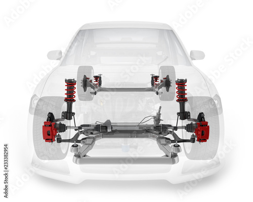 transparent car and suspension parts