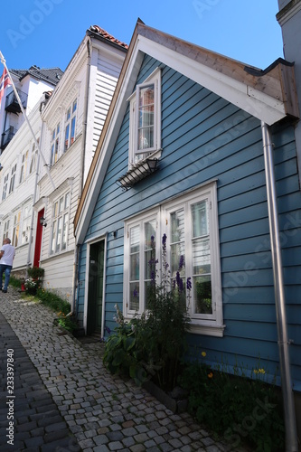 Norwegen Häuser in Bergen