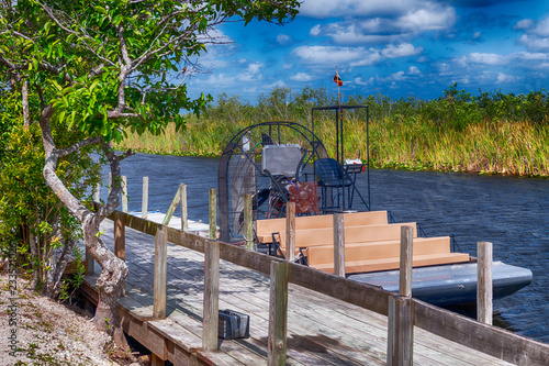 Everglades ariboat ready for exploration tour