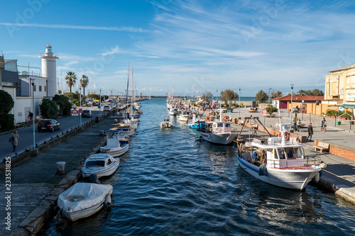 Viareggio, boats in the harbor