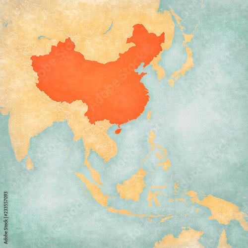 Map of East Asia - China