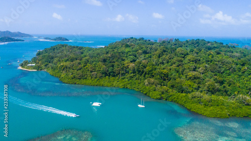 Marina close to Portobelo at the Caribbean in Panama