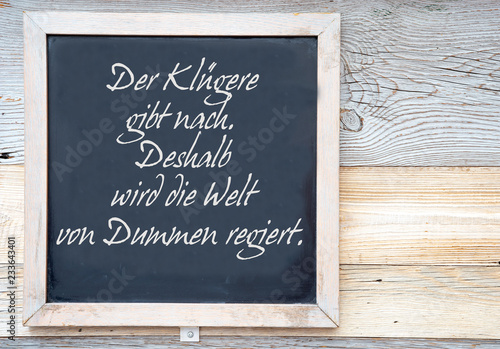 Spruch zum Nachdenken