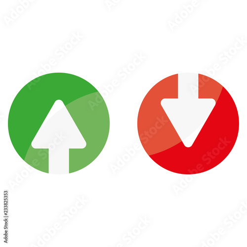 Realistic up and down arrows