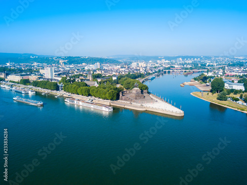 Koblenz city skyline in Germany