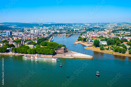 Koblenz city skyline in Germany