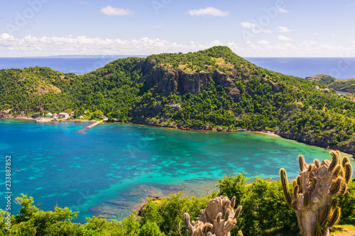 Panoramic view of Terre-de-Haut Island, Les Saintes, Guadeloupe archipelago