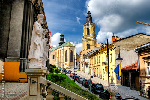  Roman Catholic cathedral, the main church of the Archdiocese of Przemysl, located at the Cathedral Square in the Old Town. Przemysl, Poland. 29-07-2016