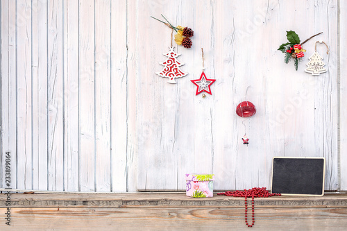 Christmas background with decorations