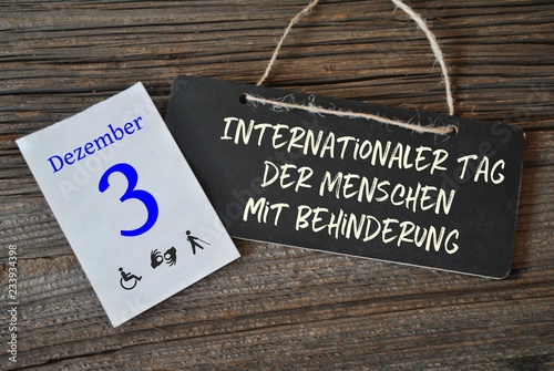 3 Dezember - Tag der Meschen mit Behinderung