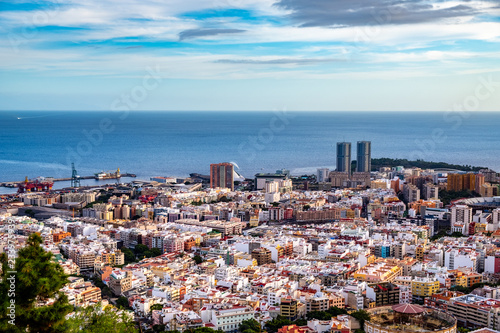 This panorama shot time the entire downtown of Santa Cruz, the capital of Tenerife.