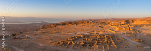 Sunrise at the Northern Palace in Masada, Israel