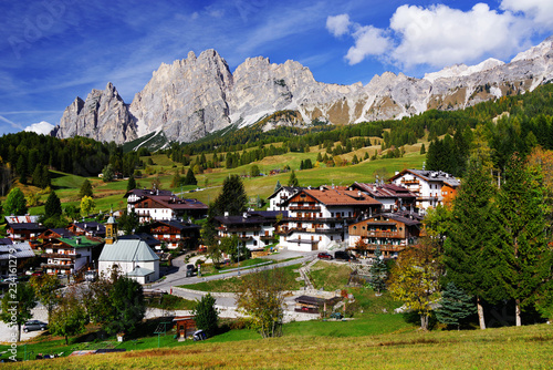 Cortina d'Ampezzo resort, also known as the Pearl of the Dolomites, Italy, Europe